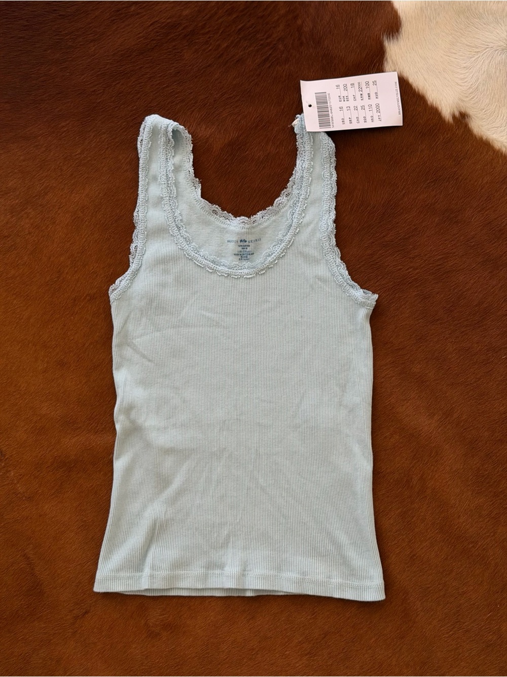Brandy Melville blue lace tank - NWT